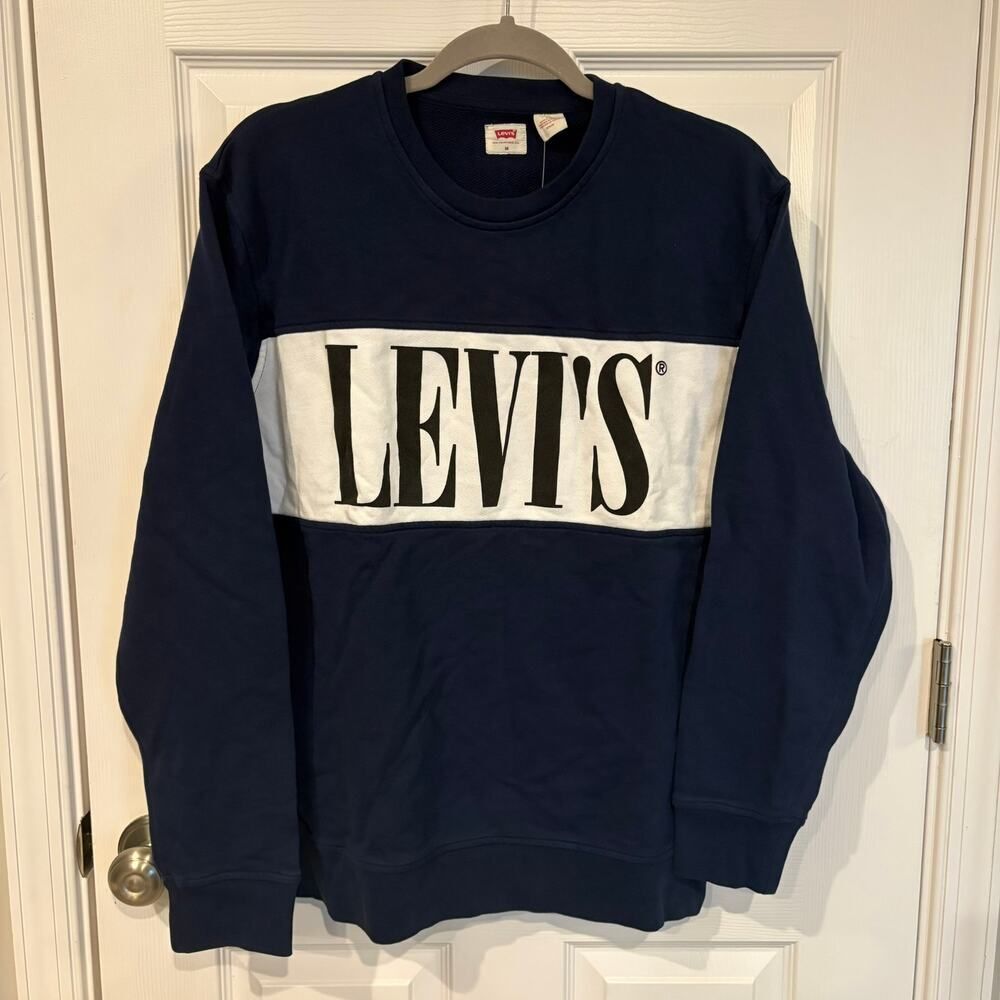 Levi's Pullover Logo Crewneck Navy Medium